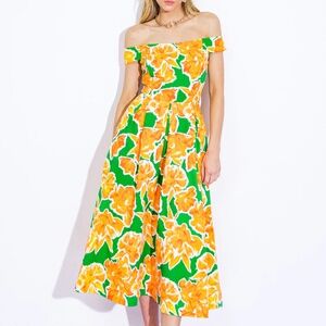 Flying Tomato WHERE I WANT TO BE TWILL MIDI DRESS